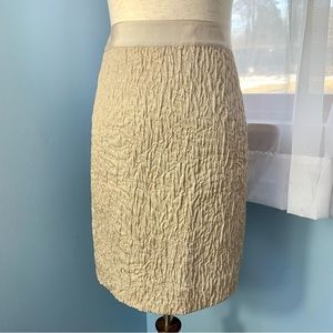 J. Crew Collection Textured Gold Pencil Skirt